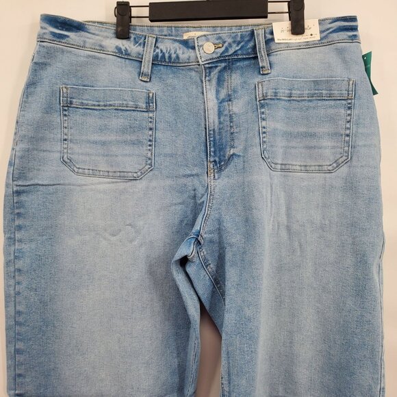 M Jeans By Maurices 25" Wide Leg Crop Women Size 20W Regular High Rise Stretch - Picture 2 of 14